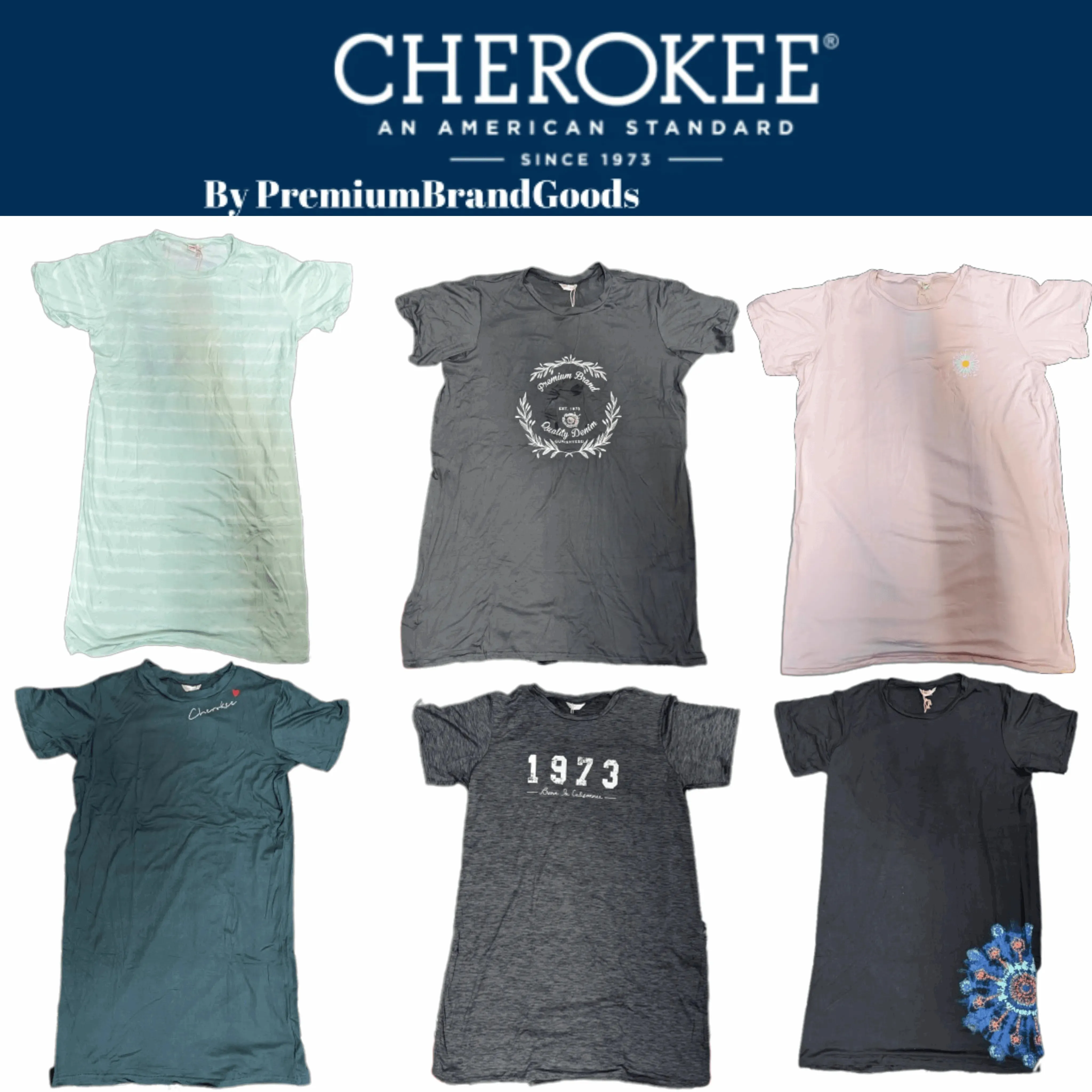3 Pack Assorted Cherokee Women's super soft Nightgowns cozy Crew neck Loungewear