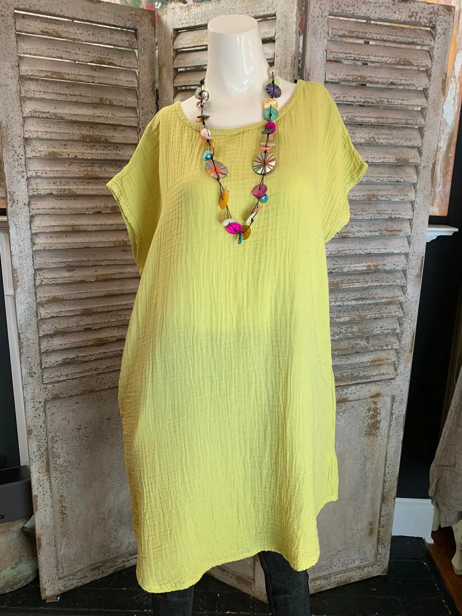 796 MEGHAN Tunic Dress-Sisal