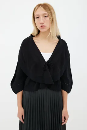 Black Cut-Out Cardigan