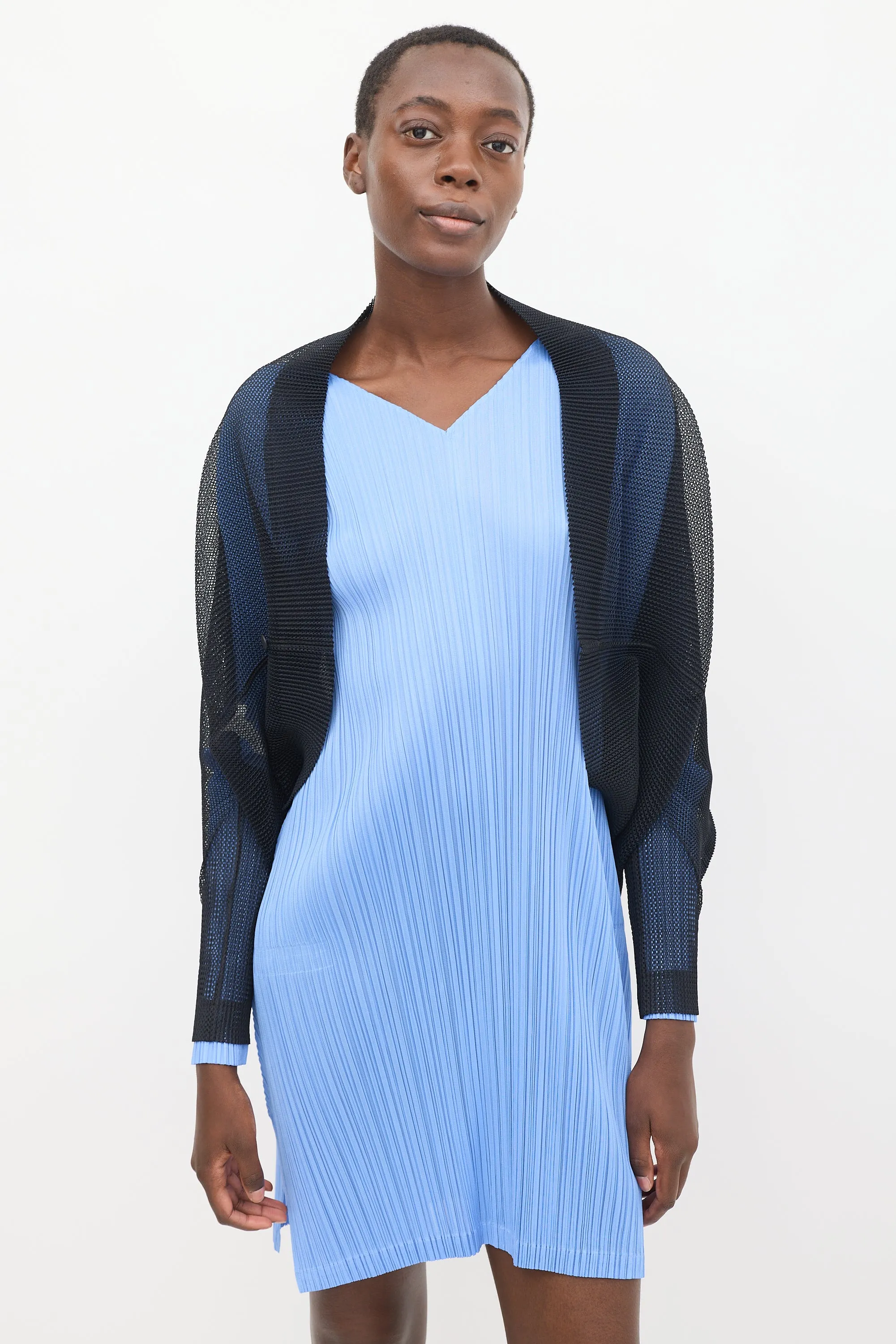 Black Mesh Bolero Cardigan