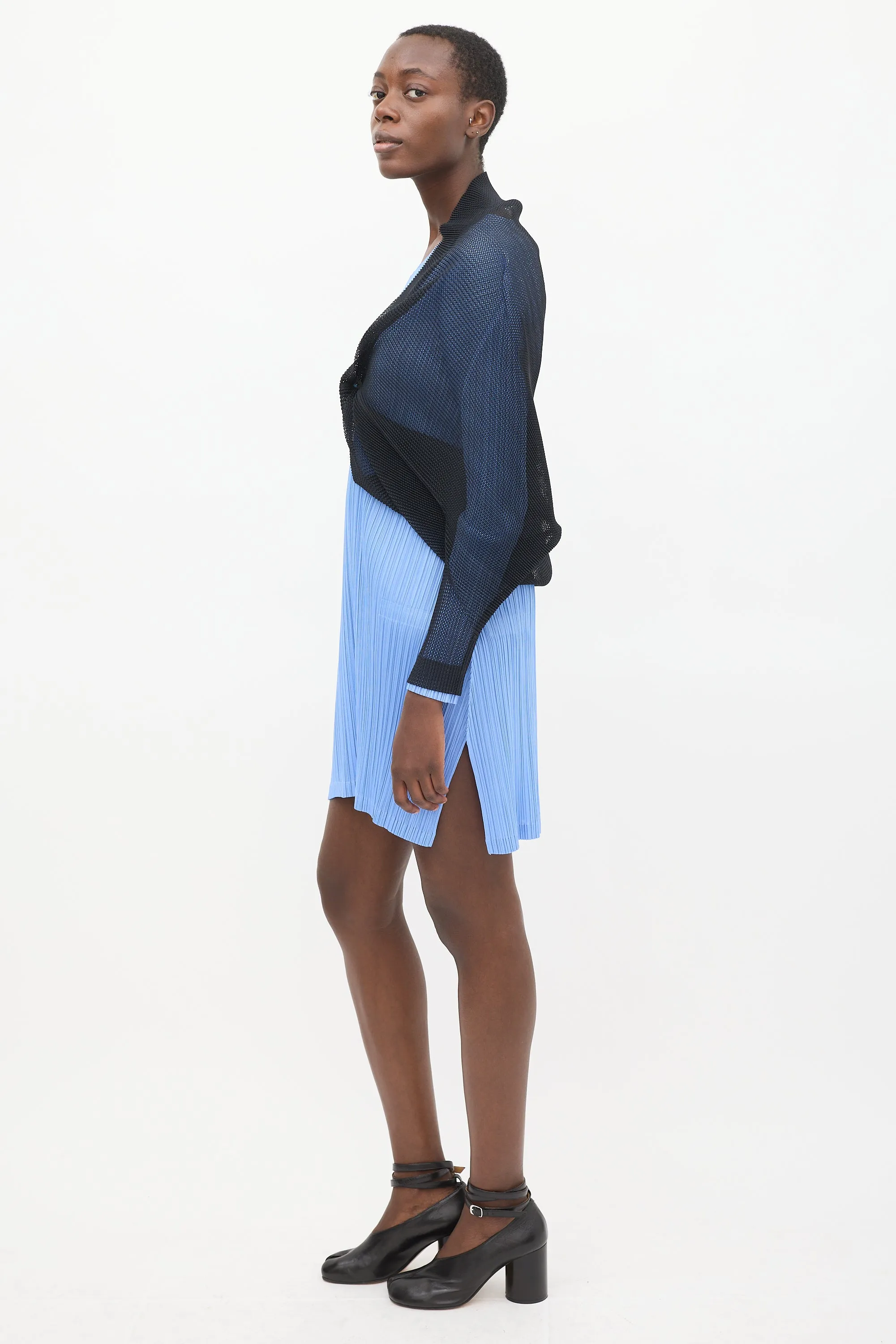 Black Mesh Bolero Cardigan