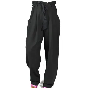 COS Belted Pleated Black Pants Size 10