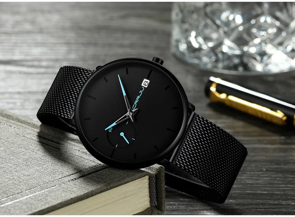 Crrju Sport Watch Men Waterproof Date Calendar Men's Watch Business Casual Watches For Men Watch Fashion Male Clock Reloj Hombre