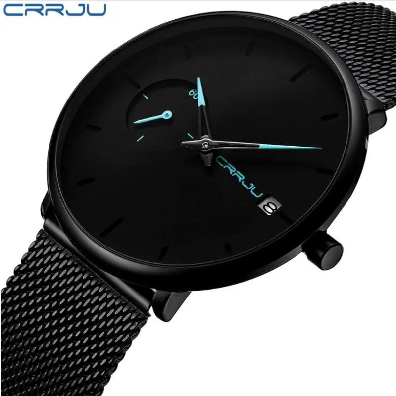 Crrju Sport Watch Men Waterproof Date Calendar Men's Watch Business Casual Watches For Men Watch Fashion Male Clock Reloj Hombre
