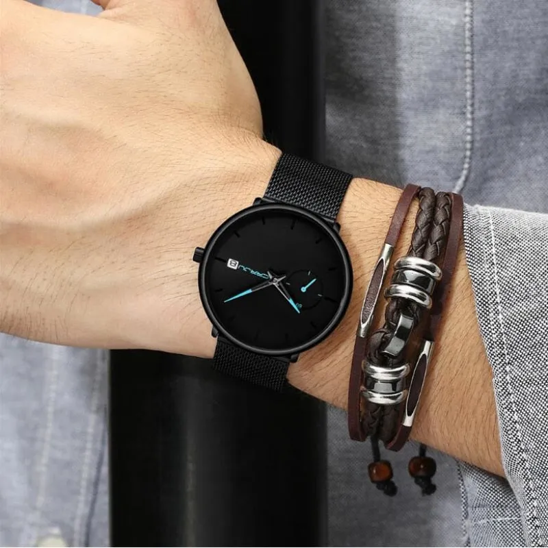 Crrju Sport Watch Men Waterproof Date Calendar Men's Watch Business Casual Watches For Men Watch Fashion Male Clock Reloj Hombre