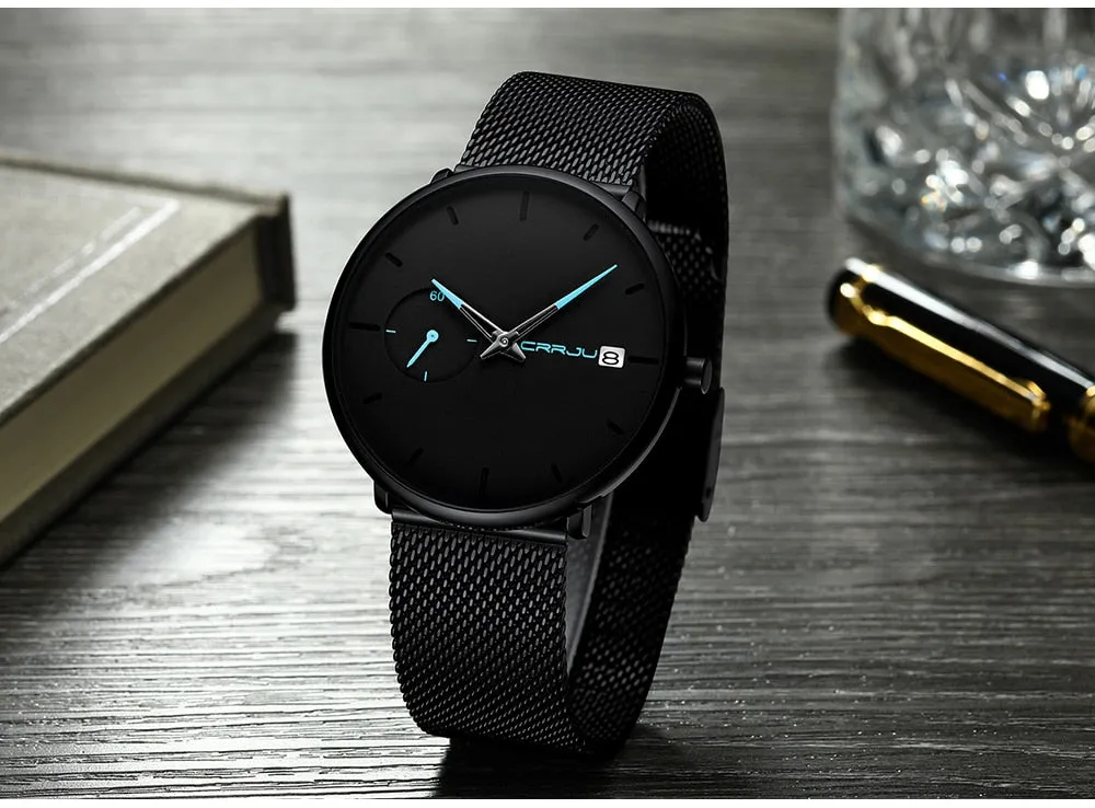 Crrju Sport Watch Men Waterproof Date Calendar Men's Watch Business Casual Watches For Men Watch Fashion Male Clock Reloj Hombre