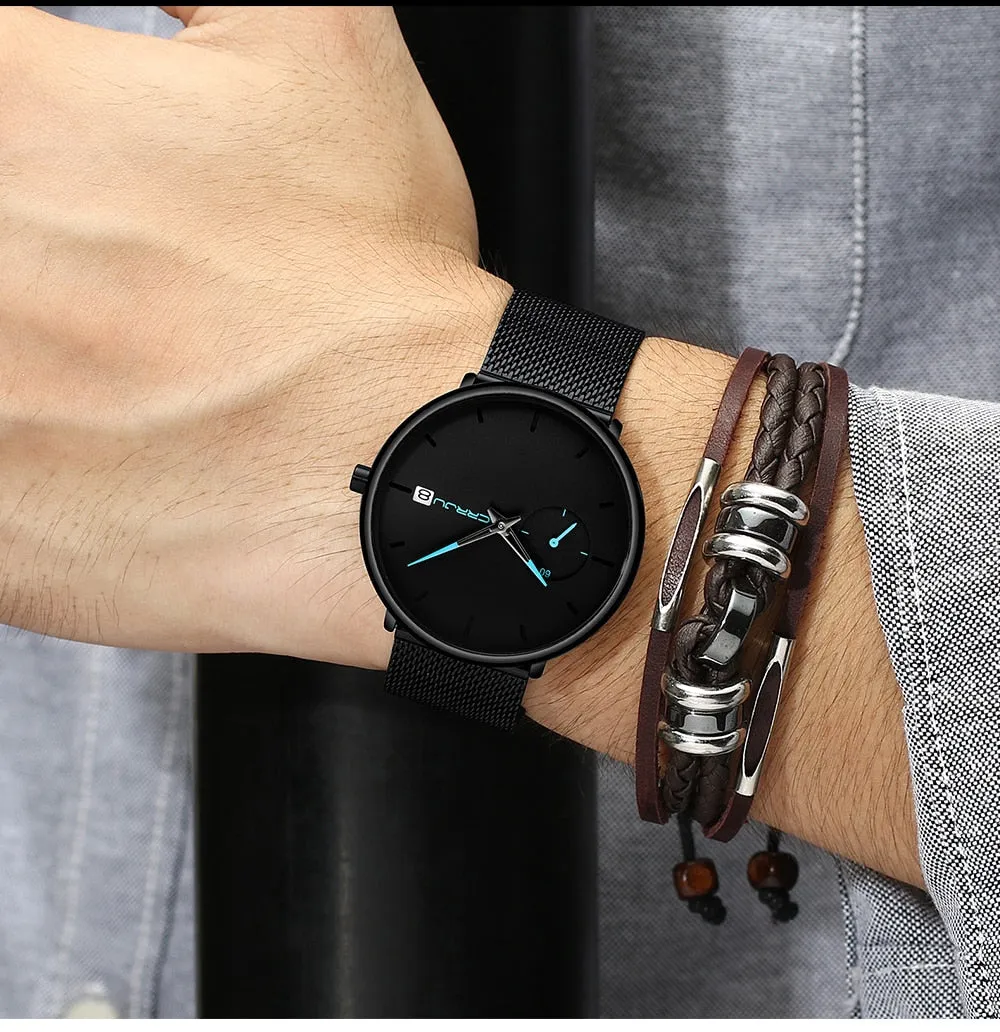 Crrju Sport Watch Men Waterproof Date Calendar Men's Watch Business Casual Watches For Men Watch Fashion Male Clock Reloj Hombre