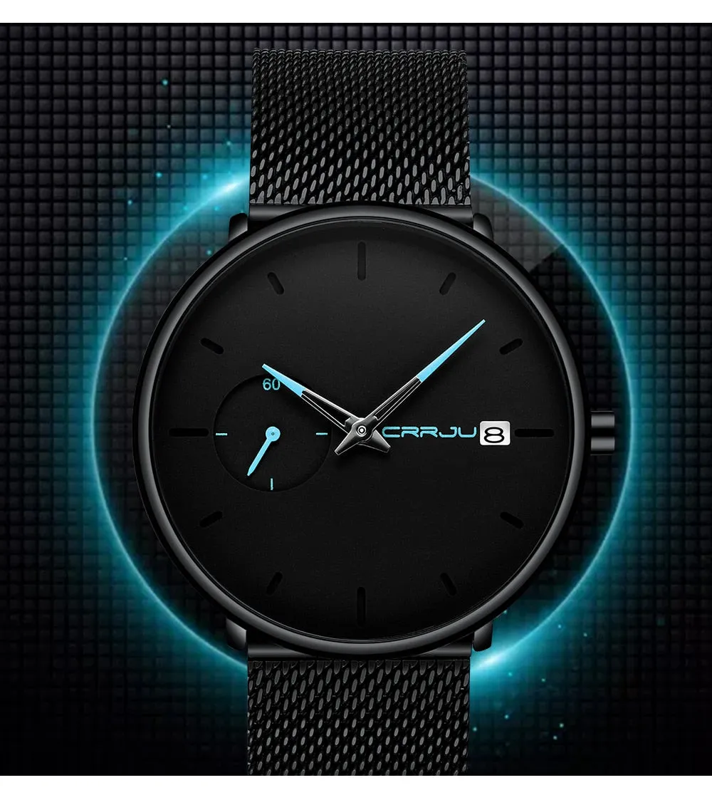 Crrju Sport Watch Men Waterproof Date Calendar Men's Watch Business Casual Watches For Men Watch Fashion Male Clock Reloj Hombre