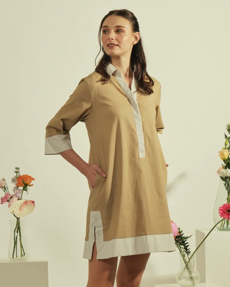 Dominique Two-toned Tunic Dress