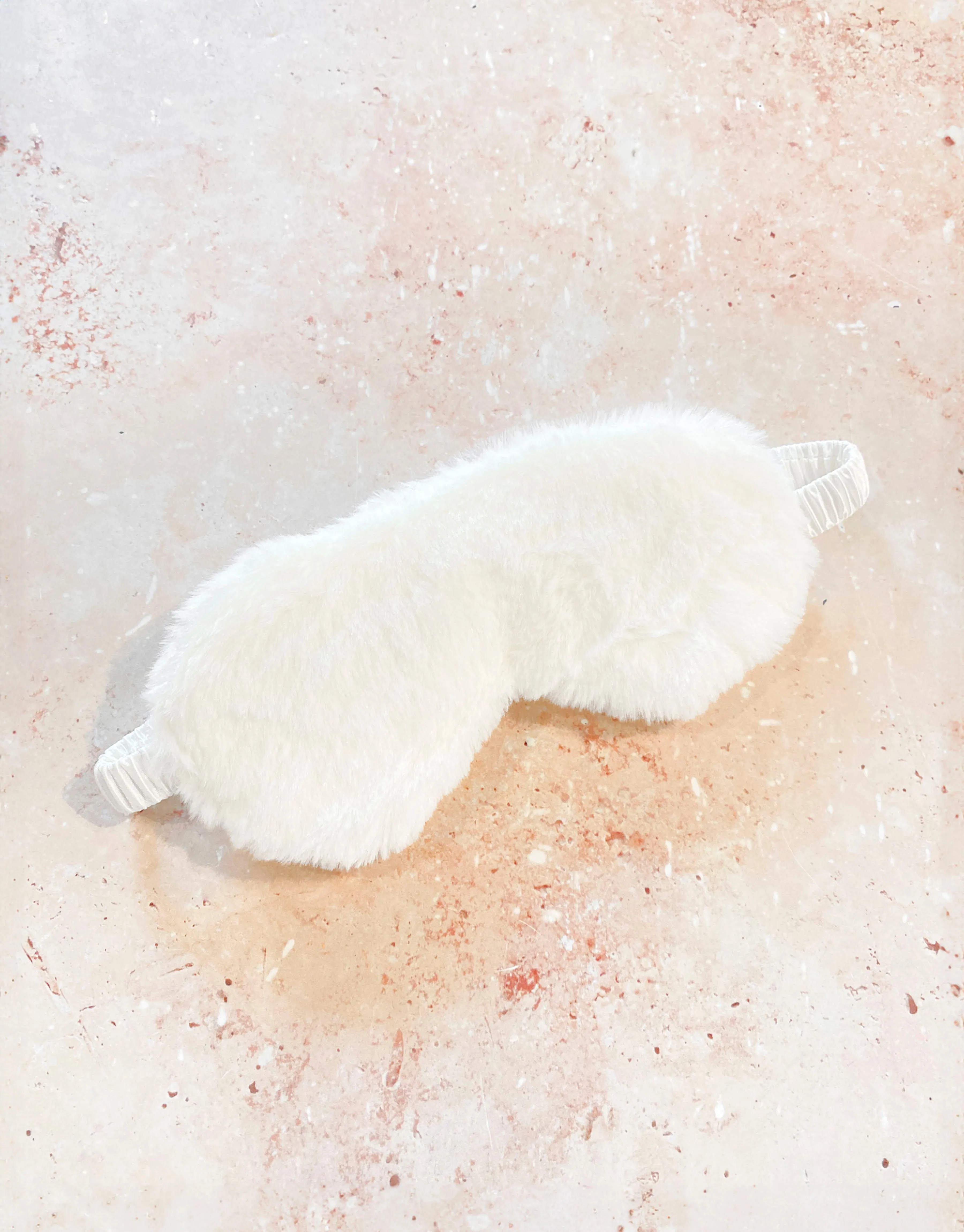 Fluffy Satin Sleep Eye Mask - White