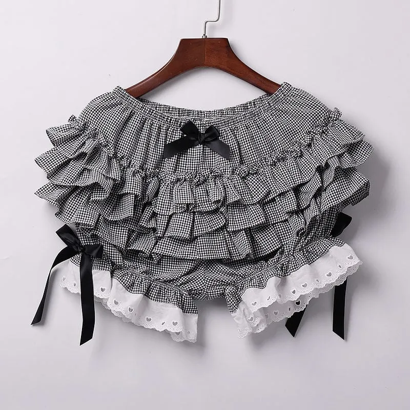 Kawaii Lolita Maid Ruffle Shorts
