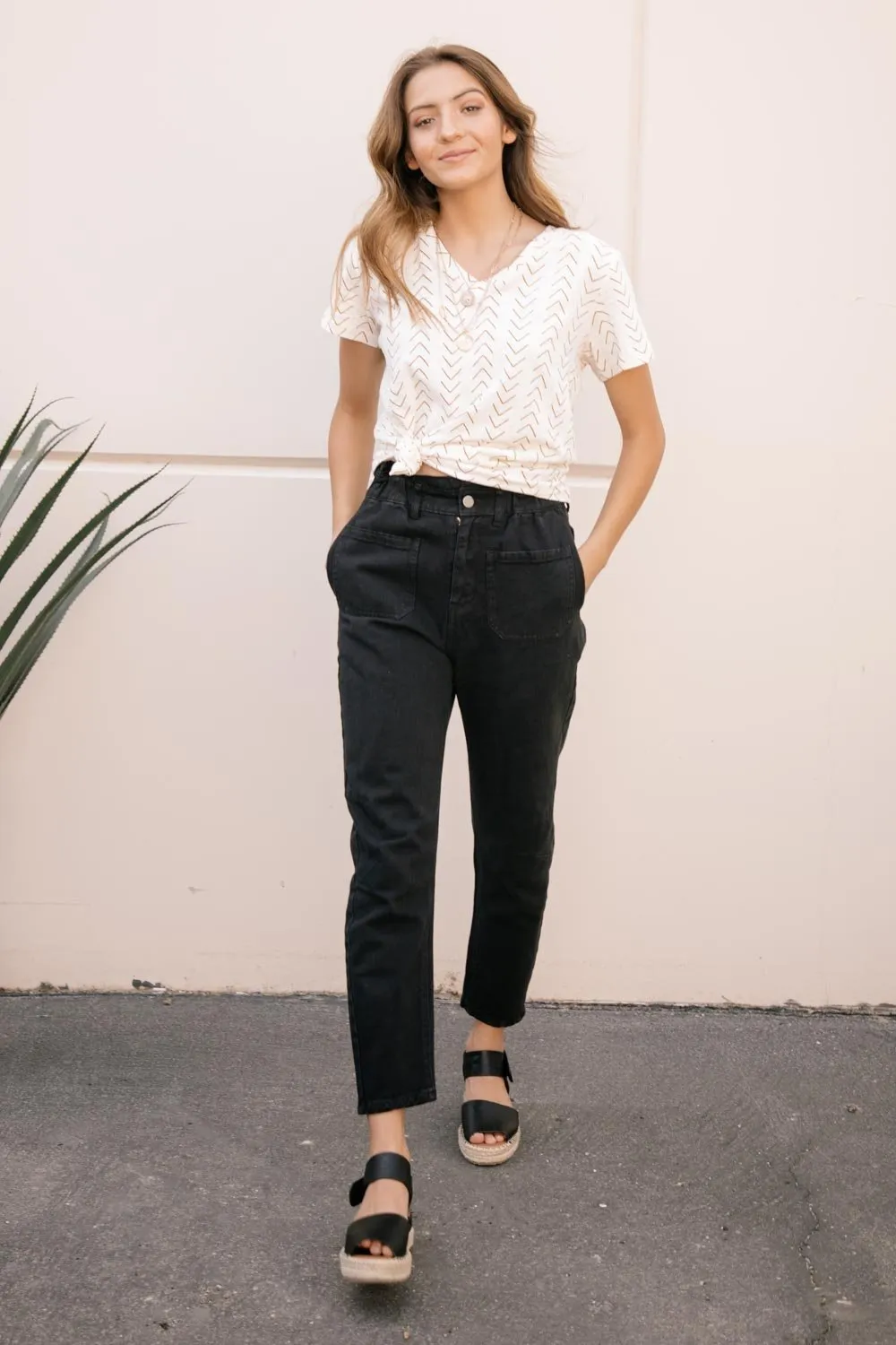 Kennedy Paperbag Denim in Black