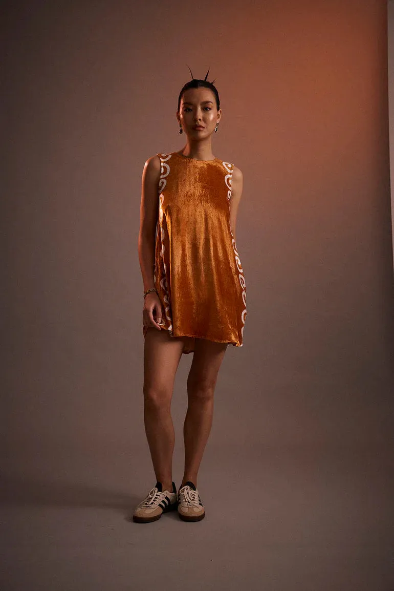 Kinga Csilla Aphaea Velvet Hera Tunic Mini Dress