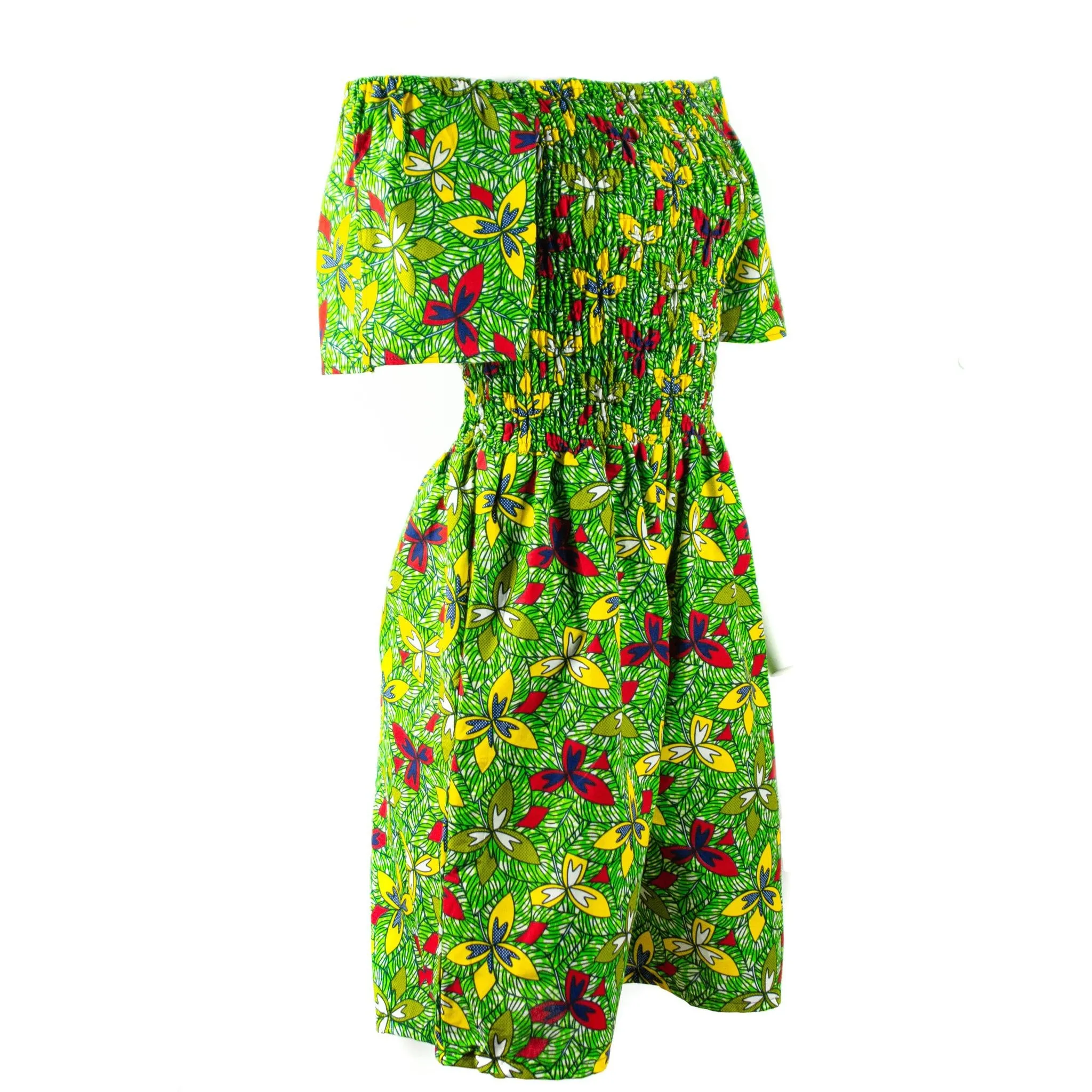 Off-Shoulder Ankara Jumpsuit
