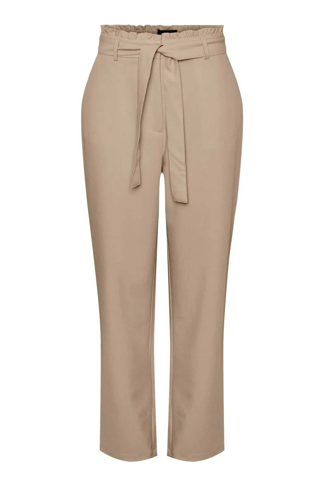 Pieces - PcBoss Hw Paperbag Straight Pants Noos - White Pepper