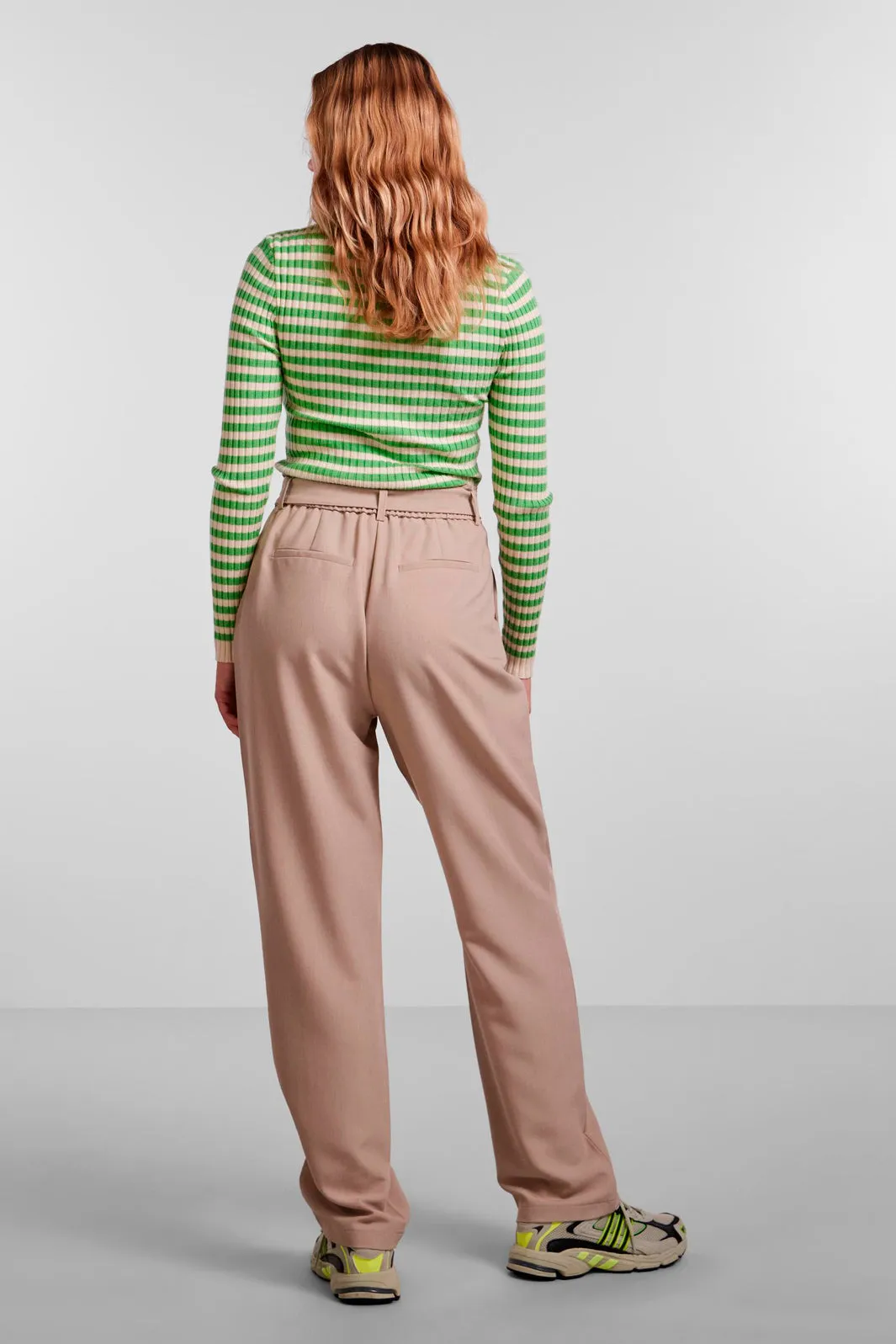 Pieces - PcBoss Hw Paperbag Straight Pants Noos - White Pepper