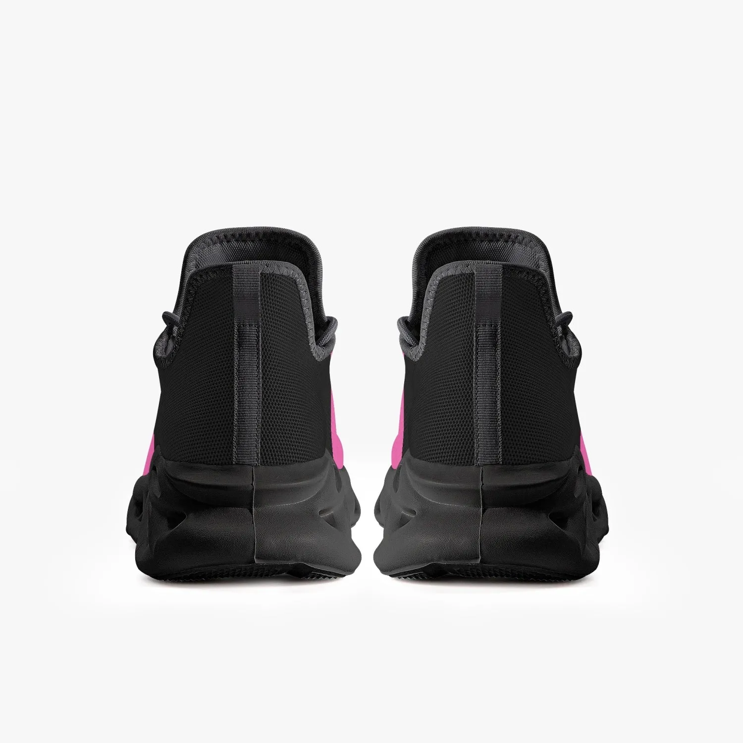 Pink and Black Bounce Mesh Knit Sneakers - Black