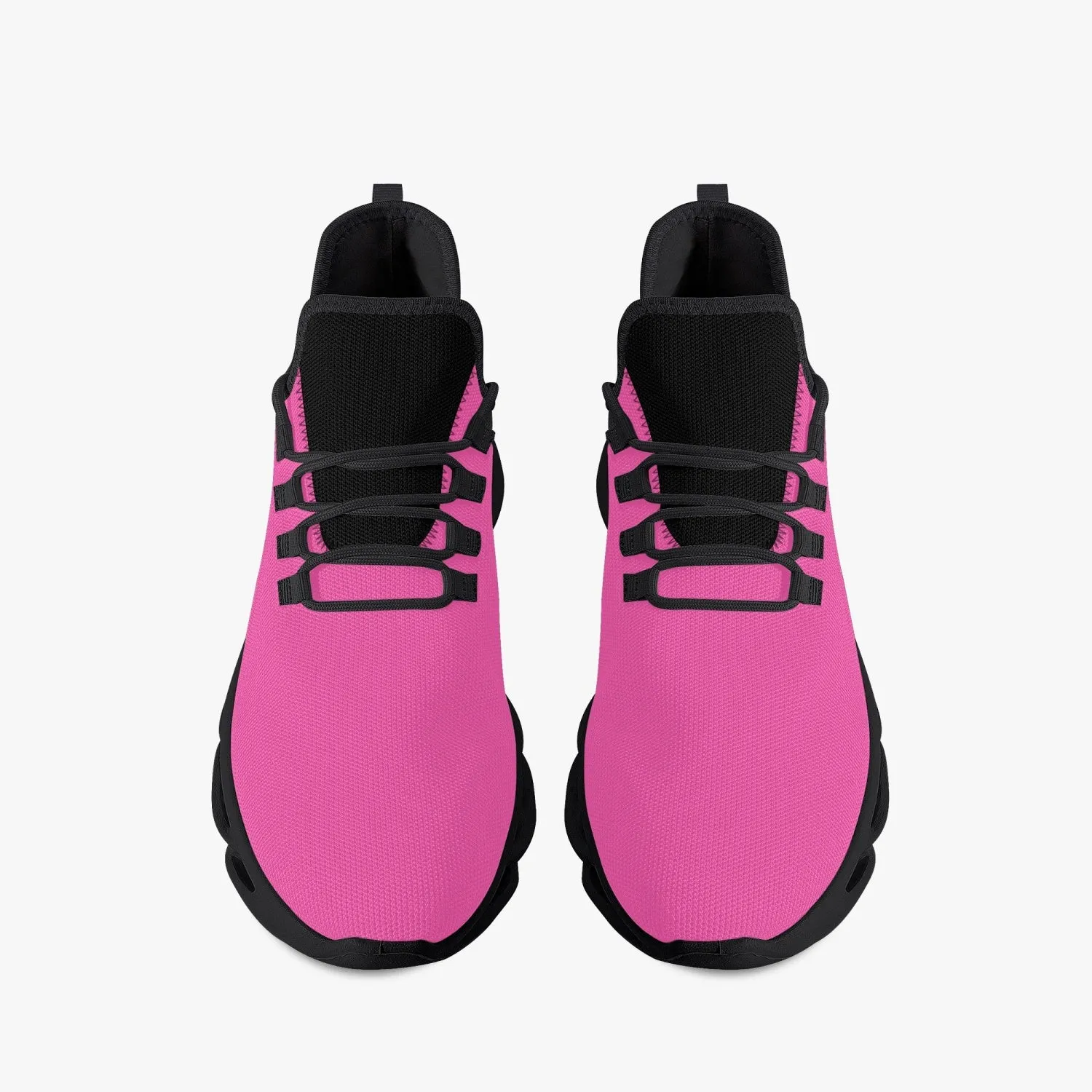 Pink and Black Bounce Mesh Knit Sneakers - Black