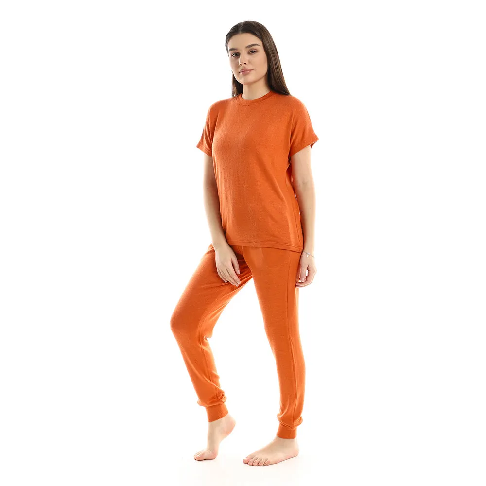 Plain Comfy Slip On Pajama Set - Kady
