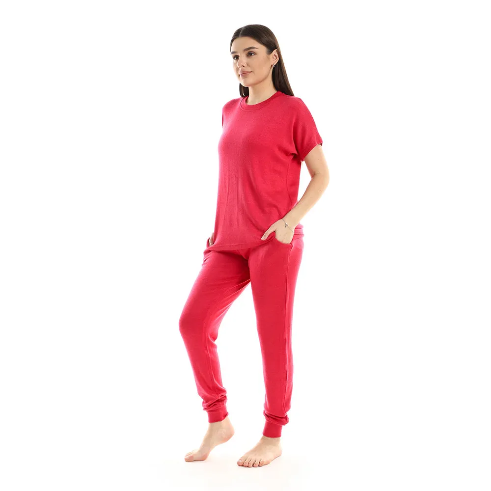 Plain Comfy Slip On Pajama Set - Kady
