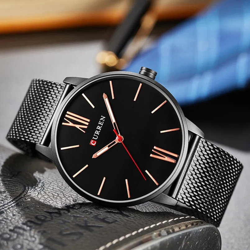 Relogio Masculino Men's Fashion Casual Business Wristwatches Curren Watches Men Brand Luxury Full Steel Quartz Watch Male Clock