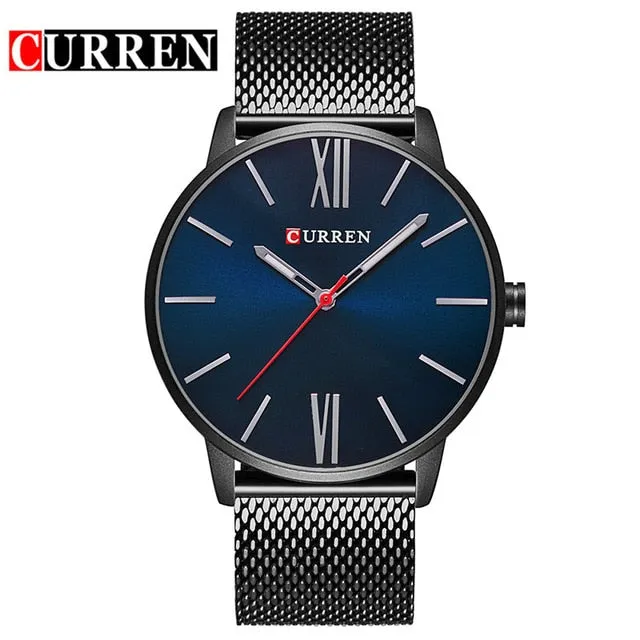 Relogio Masculino Men's Fashion Casual Business Wristwatches Curren Watches Men Brand Luxury Full Steel Quartz Watch Male Clock