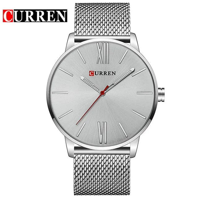 Relogio Masculino Men's Fashion Casual Business Wristwatches Curren Watches Men Brand Luxury Full Steel Quartz Watch Male Clock