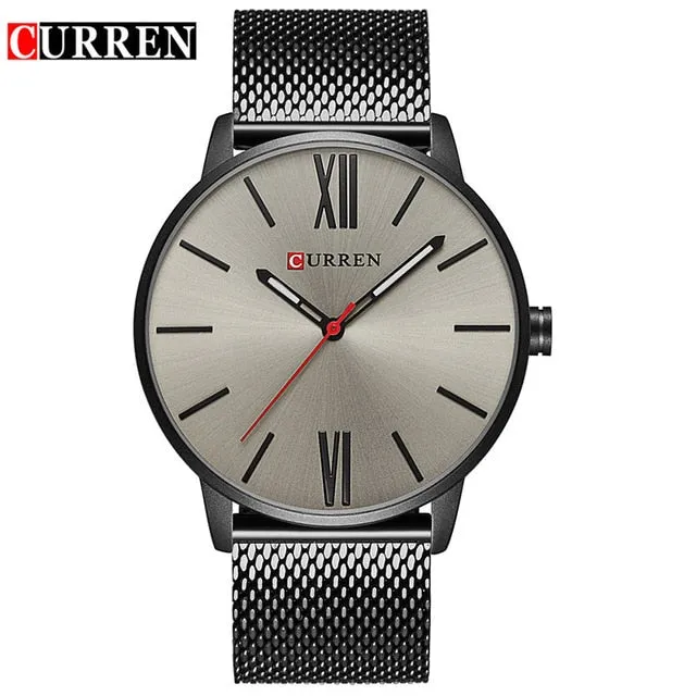 Relogio Masculino Men's Fashion Casual Business Wristwatches Curren Watches Men Brand Luxury Full Steel Quartz Watch Male Clock