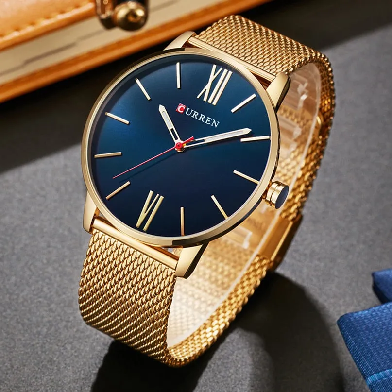 Relogio Masculino Men's Fashion Casual Business Wristwatches Curren Watches Men Brand Luxury Full Steel Quartz Watch Male Clock