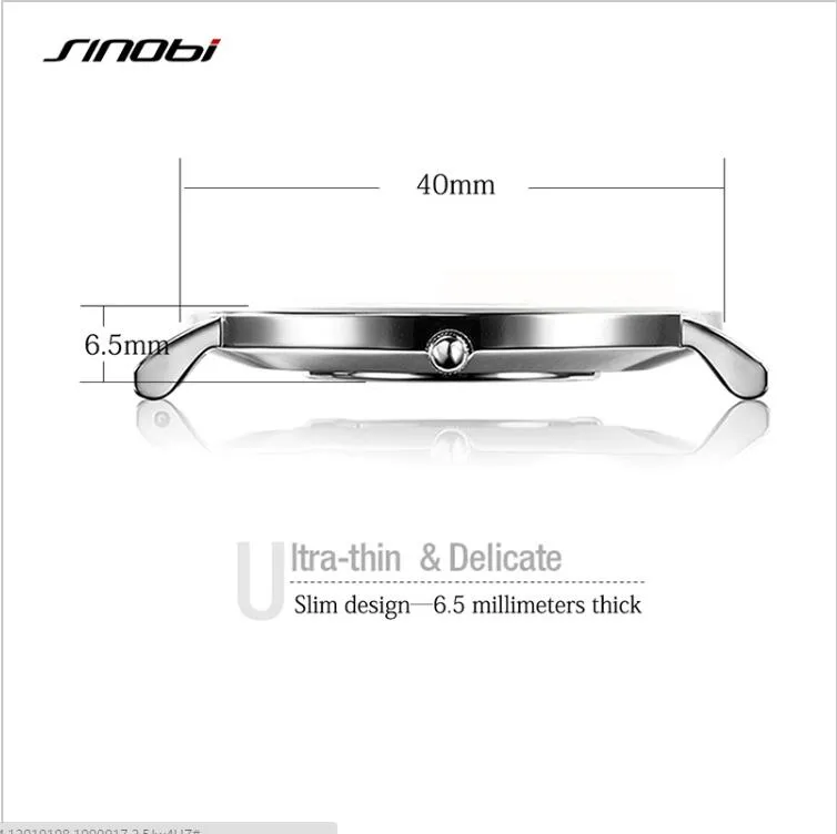 SINOBI Fashion Wrist Watches Top Brand Nylon Strap Men's Watch Men Watch Waterproof Watches Clock relogio masculino reloj hombre