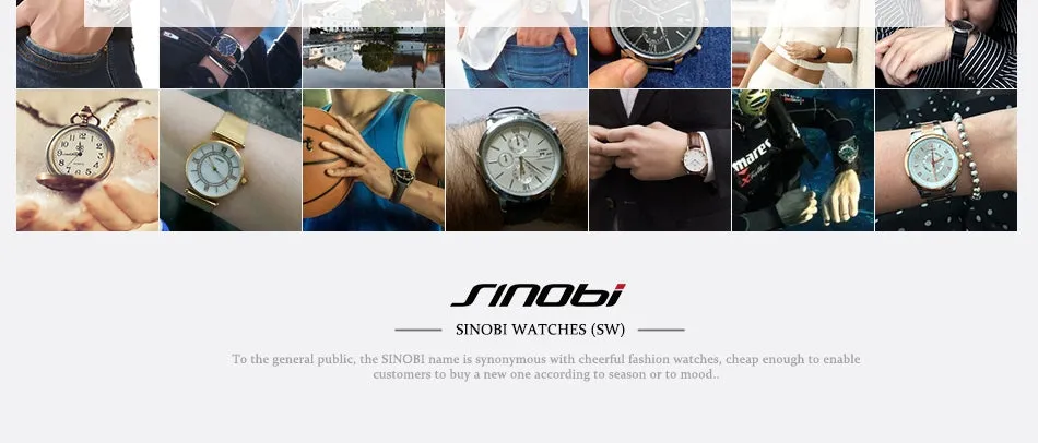 SINOBI Luxury Brand Watch Men Watch Luxury JAPAN Movement Watches Fashion Luminous Men's Watch Clock saat relogio masculino
