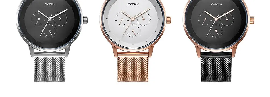 SINOBI Men's Watch Top Brand Luxury Wrist Watch Men Watch Waterproof Auto Date Week Watches Clock relogio masculino reloj hombre