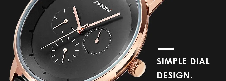 SINOBI Men's Watch Top Brand Luxury Wrist Watch Men Watch Waterproof Auto Date Week Watches Clock relogio masculino reloj hombre