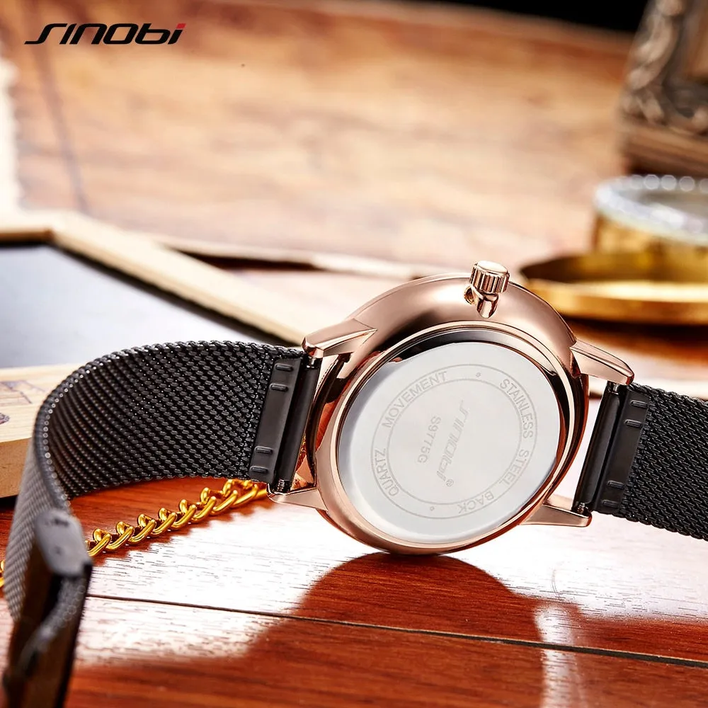 SINOBI Men's Watch Top Brand Luxury Wrist Watch Men Watch Waterproof Auto Date Week Watches Clock relogio masculino reloj hombre