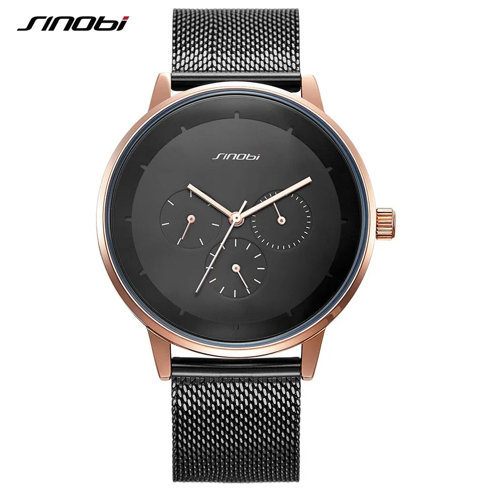 SINOBI Men's Watch Top Brand Luxury Wrist Watch Men Watch Waterproof Auto Date Week Watches Clock relogio masculino reloj hombre