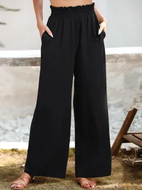 Slant Pocket Wide Leg Pants