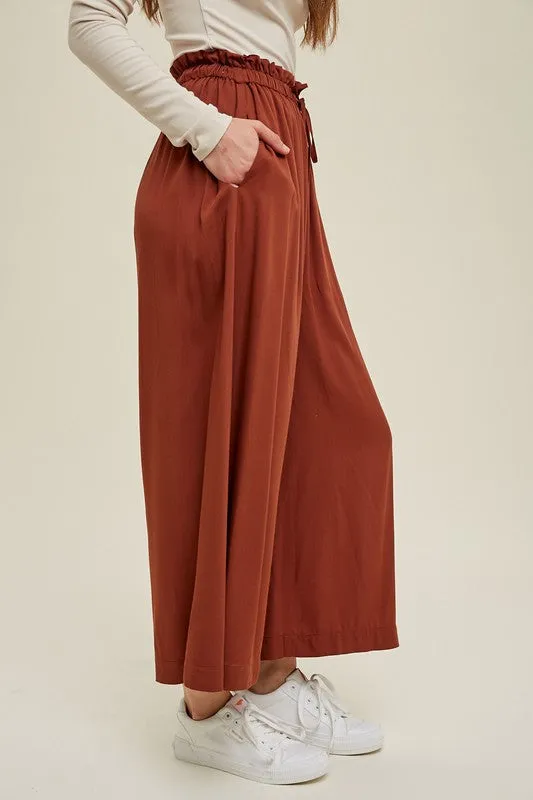 Wide Leg Paperbag Pant